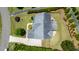 An aerial view of the home and landscaped backyard at 604 Nottely Pl, Cary, NC 27519