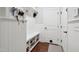 Organized mudroom featuring a bench, storage cubbies, and hooks for easy organization at 604 Nottely Pl, Cary, NC 27519