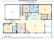 First floor plan with garage, living room, kitchen, and bedroom with dimension details at 100 Pronghorn Deer Ct, Garner, NC 27529