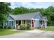 Charming home featuring blue siding, a welcoming front porch, and an American flag at 1008 Catsby Cir, Raleigh, NC 27603
