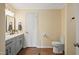 Modern bathroom with vanity, stylish mirror, and toilet at 101 Hunter Fld, Sanford, NC 27332