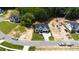 Aerial view of a new construction home in a developing neighborhood at 1012 Lily Claire Ln, Fuquay Varina, NC 27526