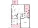 Layout of the first floor of the home featuring a kitchen, living, dining, garage, and bedroom at 1016 Dillon Lake Dr, Knightdale, NC 27545