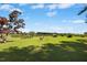 A tree-lined lot with green grass, landscaping, and some distant buildings at 1035 Aquilla Rd, Benson, NC 27524