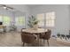 Cozy dining area featuring a round table, modern chairs, and natural light at 1051 Upland Reach, Sanford, NC 27332