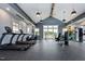 Well-equipped gym featuring modern treadmills, weight machines, and large windows at 113 Seagraves Creek Ln, Holly Springs, NC 27540