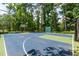 Outdoor basketball court with trees on a sunny day for recreation and sports at 1149 The Preserve Trl, Chapel Hill, NC 27517