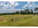 View of a golf driving range with target greens and markers under a partly cloudy sky at 1149 The Preserve Trl, Chapel Hill, NC 27517