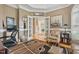 Spacious office space with hardwood floors and french doors to the foyer at 1149 The Preserve Trl, Chapel Hill, NC 27517