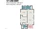 Detailed floor plan showcases the layout and dimensions of this home's living spaces at 121 Lena Ct, Burlington, NC 27217