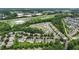 Expansive aerial view of a vibrant community with well-maintained homes, lush greenery, and convenient access to amenities at 136 Thornhill Dr, Burlington, NC 27215
