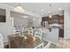 Open dining and kitchen area, perfect for entertaining, with views to the living room at 136 Thornhill Dr, Burlington, NC 27215