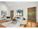 Comfortable living room with French doors leading to an outdoor space at 139 Trillium Pl, Chapel Hill, NC 27517