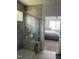 Modern tiled shower in the main bathroom at 146 Verona Villa Dr, Burlington, NC 27215