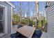 Outdoor deck with table and chairs for dining and relaxing at 1634 Claiborne Ct, Raleigh, NC 27606