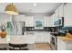 Well-lit kitchen showcasing stainless steel appliances, a stylish backsplash, and white cabinets at 195 Solomon Dr, Cameron, NC 28326