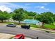 Inviting community pool area with well-maintained landscaping and ample parking at 2001 Turtle Point Dr, Raleigh, NC 27604