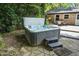 Relaxing backyard hot tub and patio creating the perfect outdoor relaxation spot at 202 Howland Ave, Cary, NC 27513