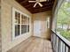 Comfortable screened-in porch featuring a wooden ceiling, providing a cozy and inviting outdoor area at 211 Providence Glen, Chapel Hill, NC 27514