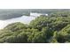 Picturesque aerial view of the river and dense trees at 2207 Vintage Hill Dr, Durham, NC 27712
