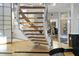 View of a modern staircase showcasing the open floor plan and natural light at 2207 Vintage Hill Dr, Durham, NC 27712