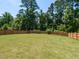 Expansive, fenced backyard offering privacy and ample green space for outdoor activities at 2609 Kilmartin Dr, Fuquay Varina, NC 27526