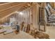 Unfinished attic space with exposed rafters, Thermo Ply walls, and plenty of storage area at 3111 Virginia Pine Ln, Apex, NC 27539