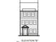 Detailed home elevation blueprint highlighting architectural elements, window placements, and entry design at 412 Rowe Way, Knightdale, NC 27545