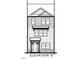 Elevation E shows an exterior architectural design featuring stone accents, trim, and windows at 416 Rowe Way, Knightdale, NC 27545