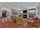 Inviting living room featuring a cozy fireplace, large rug, and comfortable seating at 425 Morrison Ave, Raleigh, NC 27608