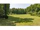 Beautiful lawn surrounded by lush trees at 7849 Circle L Trl, Rougemont, NC 27572