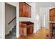 Custom desk area right off of the kitchen at 8415 Meadow View Ln, Bahama, NC 27503
