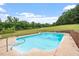 Outdoor pool with lush green surroundings, providing a serene and private swimming experience at 8415 Meadow View Ln, Bahama, NC 27503