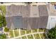 Aerial shot of townhomes highlighting the roof lines and layout at 8620 Neuse Club Ln # 107, Raleigh, NC 27616