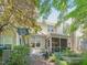 Lush backyard with patio, basketball hoop, and vibrant landscaping providing a serene outdoor living space at 903 Grace Point Rd, Morrisville, NC 27560