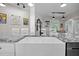 Beautiful kitchen features a white farmhouse sink and granite countertops, offering both style and functionality at 1672 Wheeler Dr, Angier, NC 27501