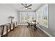 Office space with a large desk and ample natural light creating a spacious and comfortable work area at 1727 Pinecliff Ct, Fuquay Varina, NC 27526