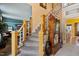 Spacious entryway with staircase, light beige walls and view to other rooms at 3013 Brassfield Dr, Rocky Mount, NC 27803