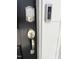 The front door has a digital keypad and a video doorbell for added security at 3103 White Blossom Ct, Raleigh, NC 27610