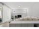 Bright living room with a fireplace, white sofa, and ample natural light at 34 Millennium Dr, Pittsboro, NC 27312