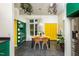The dining area features an eating area and green shelving at 3616 Culater Ct, Raleigh, NC 27616