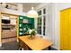 The dining area features an eating area and green shelving at 3616 Culater Ct, Raleigh, NC 27616