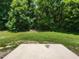The backyard has green space and a cement patio at 381 Gray Ghost Ln, Benson, NC 27504