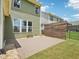 Paver patio with privacy screen and lawn at 3901 Yates Mill Trl, Raleigh, NC 27606
