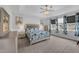 Serene main bedroom with tray ceilings, carpet floors, and decorative accents at 40 Two Creeks Loop, Chapel Hill, NC 27517