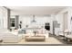 Open-concept living space features a modern kitchen, comfortable seating, and ample light at 5652 Cayden Cove Dr, Wendell, NC 27591