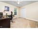 Comfortable bedroom with a ceiling fan, closet and window at 65 Shorrey Pl, Youngsville, NC 27596