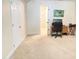 Versatile bonus room with a dedicated office space, and an adjacent bathroom for added convenience at 65 Shorrey Pl, Youngsville, NC 27596