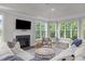 Inviting living room featuring a fireplace, comfortable seating, and an abundance of natural light at 10310 Sablewood Dr # 211, Raleigh, NC 27617