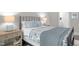 Inviting main bedroom showcases a comfortable bed with stylish bedding and soft, ambient lighting at 10310 Sablewood Dr # 211, Raleigh, NC 27617